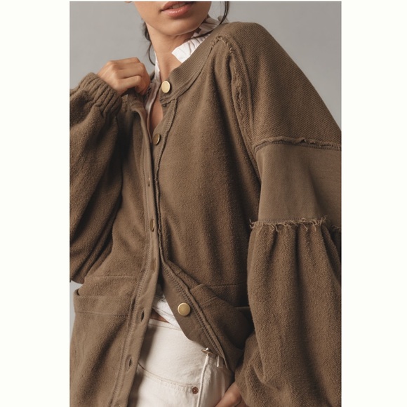 Pilcro Button-Front Shacket - Picture 3 of 7